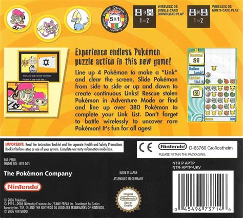 Pokémon Trozei cover or packaging material MobyGames