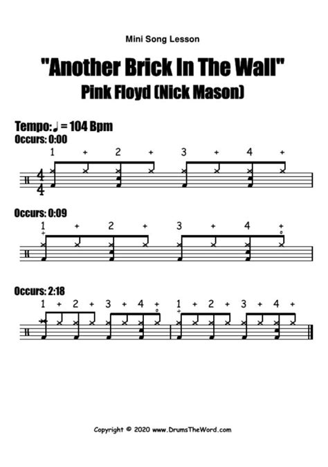 Another Brick In The Wall Pink Floyd Mini Song Lesson Free Video