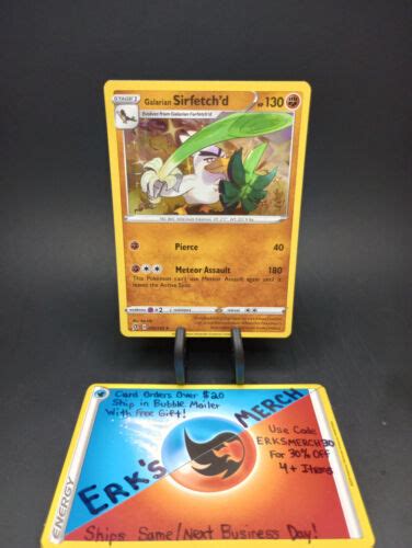 Galarian Sirfetch D 095 192 Rebel Clash Holo Rare Pokemon Card EBay