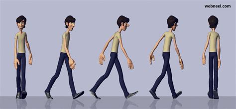 40 Human Walk Cycle Animation Gif files for Animators