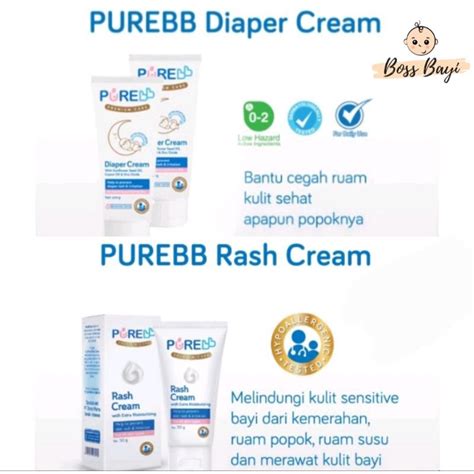 Jual PUREBB Pure Baby Diaper Rash Cream Krim Untuk Ruam Bayi Anak