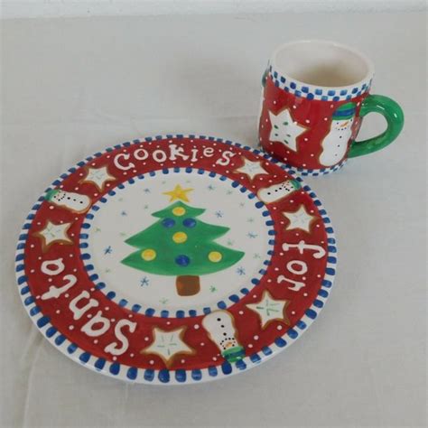 Lady Jayne Ltd Holiday Lady Jayne Santa Cookie Plate And Mug Set