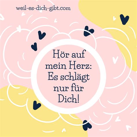 Mein Herz Schl Gt F R Dich Spruch Weil Es Dich Gibt