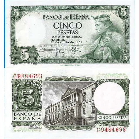 Banknote Collection Spain Pk N Pesetas La Maison Du