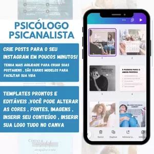 Instapack Canva Templates Prontos E Editaveis De Psic Logos