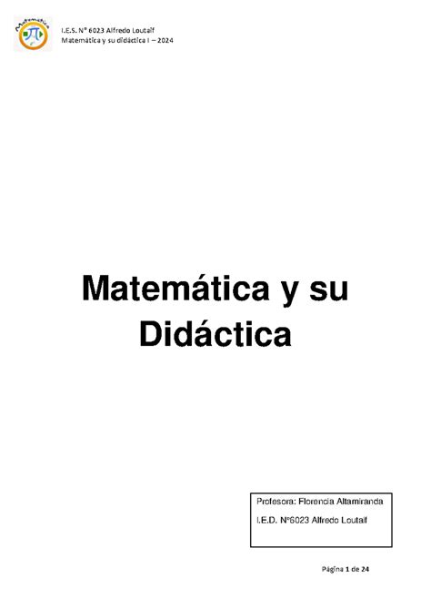 Cartilla Te Rica Matem Tica Y Su Did Ctica Matem Tica Y Su Did Ctica