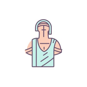 An Icon Depicting A Statue Of An Ancient Greek Hero Vector A Lineal