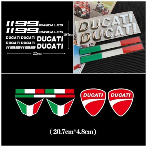 3 шт./компл. Наклейка на мотоцикл Ducati 3D Стерео Мягкая резиновая ...