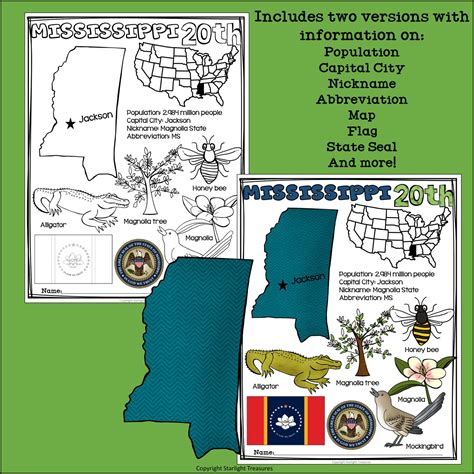 Mississippi Fact Sheet For Early Readers A State Study Made By Teachers