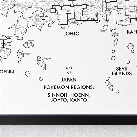 Pokemon Map Game Poster Johto Kanto Sinnoh Hoenn | Etsy | Map games ...