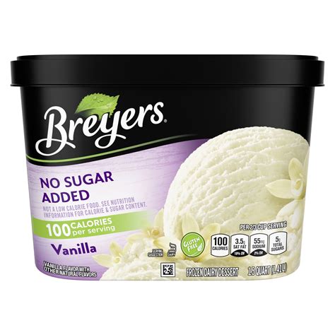 Breyers No Sugar Added Vanilla Ice Cream 48 Oz