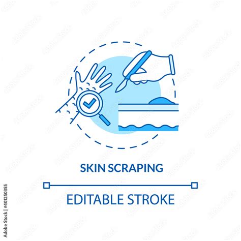 Skin Scraping Concept Icon Lab Sample Idea Thin Line Illustration