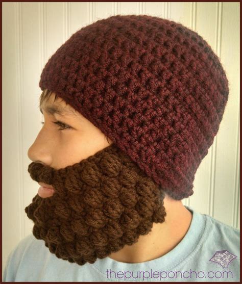 Crochet Bobble Beard Review - Free Pattern - The Purple Poncho