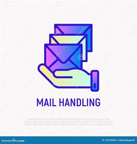 Cone De Linha Fina De Processamento De Email Envelopes