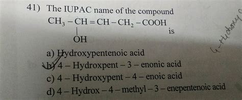 The Iupac Name Of The Compound Ch Ch Ch Ch Cooh Y Tuchnuy