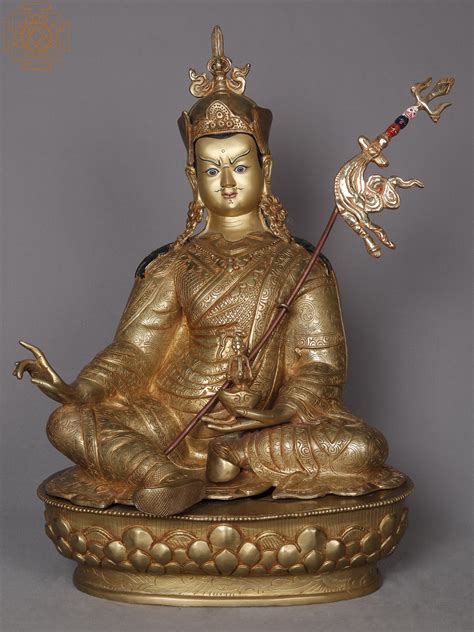 Guru Padmasambhava Copper Statue From Nepal Buddhist Deity Idols