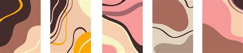 Abstract Modern Templates With Nude Neutral Tones Vector Art