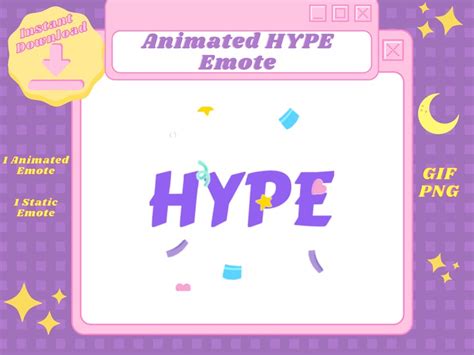 Animated Hype Emote For Twitchyoutubediscord Etsy