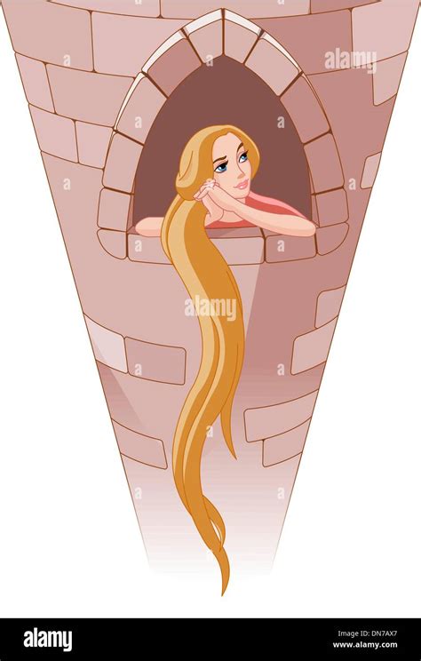 La Principessa Rapunzel Nella Torre Immagine E Vettoriale Alamy