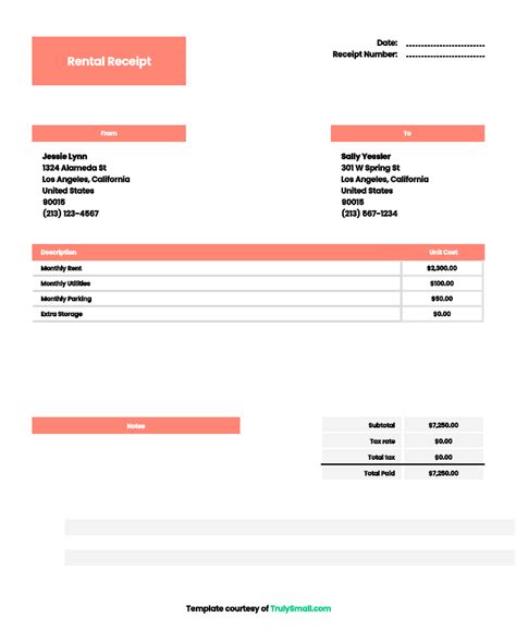 Free Receipt Templates for Small Business Owners — TrulySmall Templates