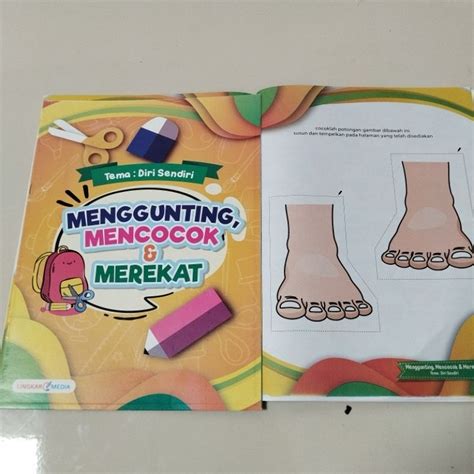 Jual Buku Anak Tkpaud Belajar Menggunting Mencocok And Merekat Tema