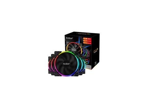 PcCooler CORONA FRGB 5 In 1 KIT Case Fan 5Pcs 120mm PWM 18LED