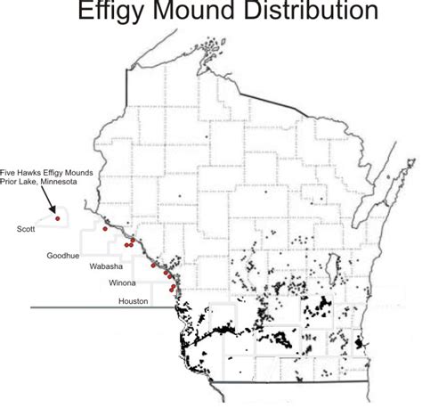 Wisconsin Effigy Mounds Map - Cordie Chantalle