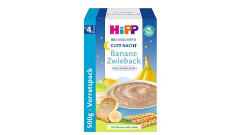 Hipp Bio Milchbrei Gute Nacht Brei Banane Zwieback Ohne Zuckerzusatz