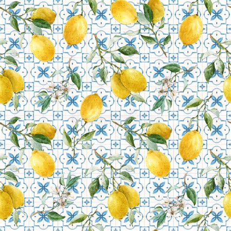 Beautiful Vector Seamless Pattern In Sicilian Style With Hand Drawn