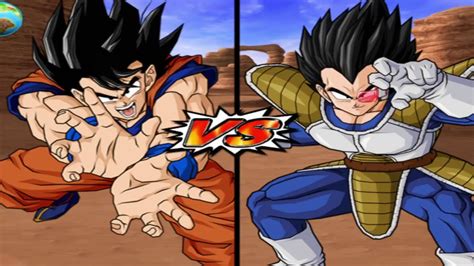 Dragon Ball Z Budokai Tenkaichi Early Goku Vs Vegeta Scouter Youtube