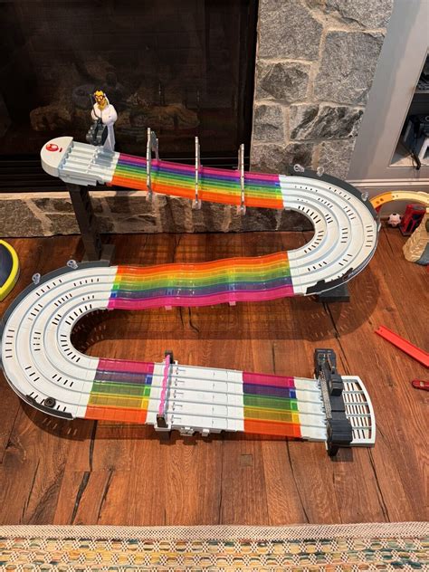 Hot Wheels Mario Kart Rainbow Road Race Track Set Lights And Sounds Brand New Ebay