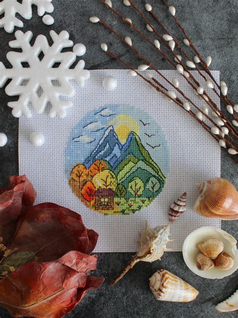 Cross Stitch Pattern Seasons Digital Cross Stitch Chart Pdf