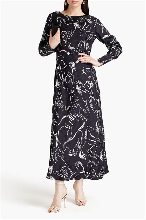 Hayley Menzies Blaze Printed Silk Jacquard Maxi Dress The Outnet