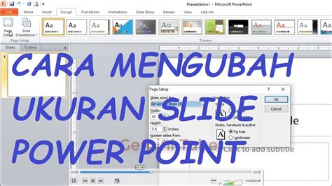 CARA MENGUBAH UKURAN SLIDE POWER POINT Tips Power Point YouTube