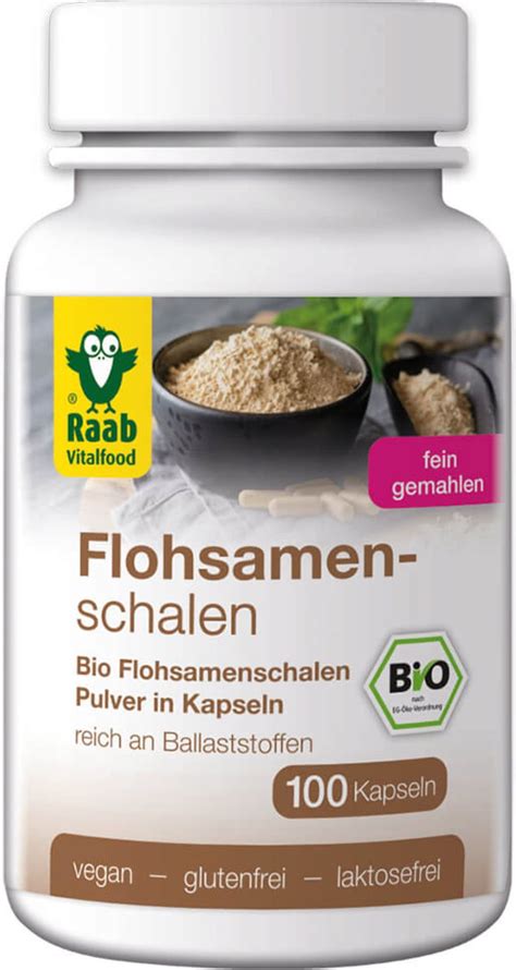 Flohsamenschalen Bio Kapseln Raab Vitalfood Vitalabo