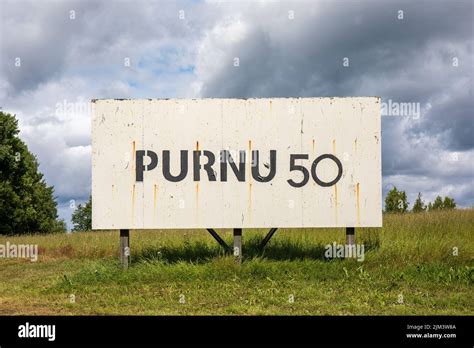 Purnu 50. Billboard at Taidekeskus Purnu or Art Center Purnu in Orivesi ...