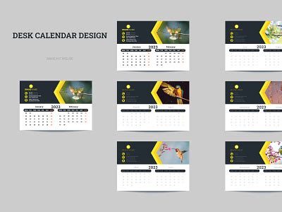 Desk Calendar Design Template Ai designs, themes, templates and ...