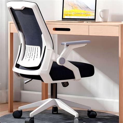 Adjustable Seat Height Office Chair Computer Chair with Swivel Casters ...