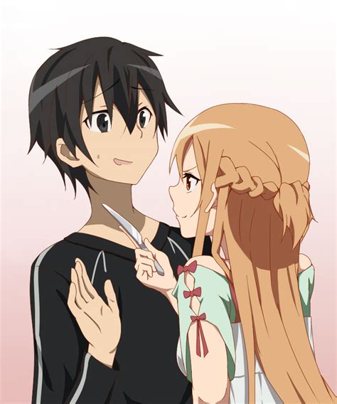 Asuna And Kirito Sword Art Online Drawn By Coco3186 Danbooru