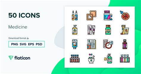 Medicine Icon Pack Lineal Color 50 Svg Icons