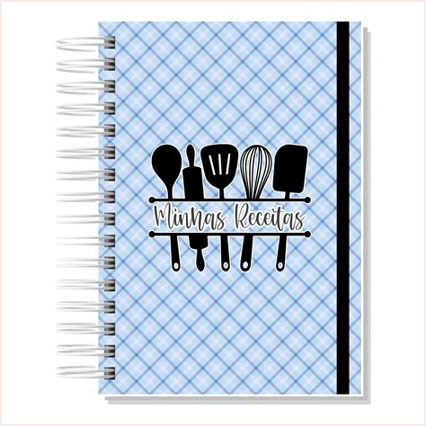 Caderno De Receitas Personalizado Vida Feliz Papelaria Personalizada