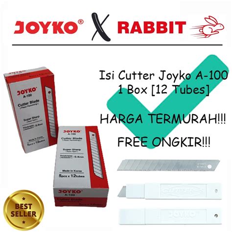 Jual Cutter Blade Refill Isi Pisau Pemotong Joyko A Box Tubes