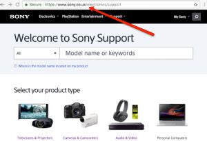 sony-support-page - UK Contact Numbers