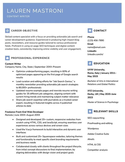 9 Writer Resume Examples For Jobseekers In 2024