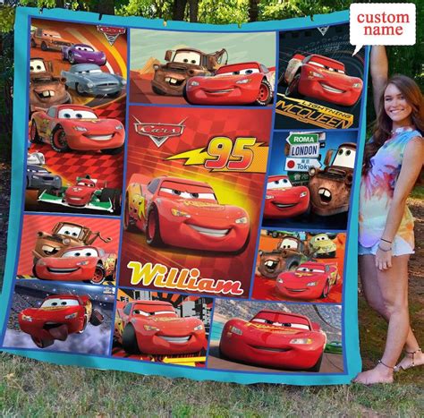 Personalized Lightning Mcqueen Pixar Cars Blanket Morequilt