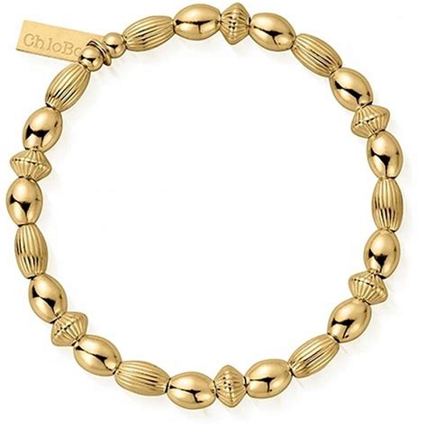 Chlobo Gold Plated Mini Oval Disc Bracelet Jewellery From Francis