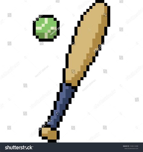 Vector Pixel Art Baseball Isolated Cartoon Stock Vector Royalty Free