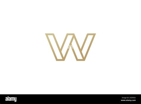 Letter W Logo Design Abstract Letter W Monogram Logotype Vector