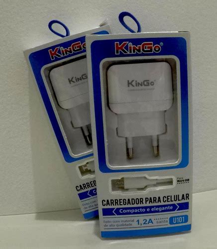 Kit Carregador De Tomada Celular Micro Usb A Kingo U Shopee Brasil