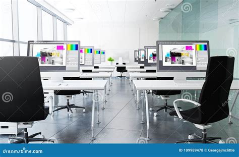 3d Rendering Of Classroom Stock Photo Image Of Elementary 109989478